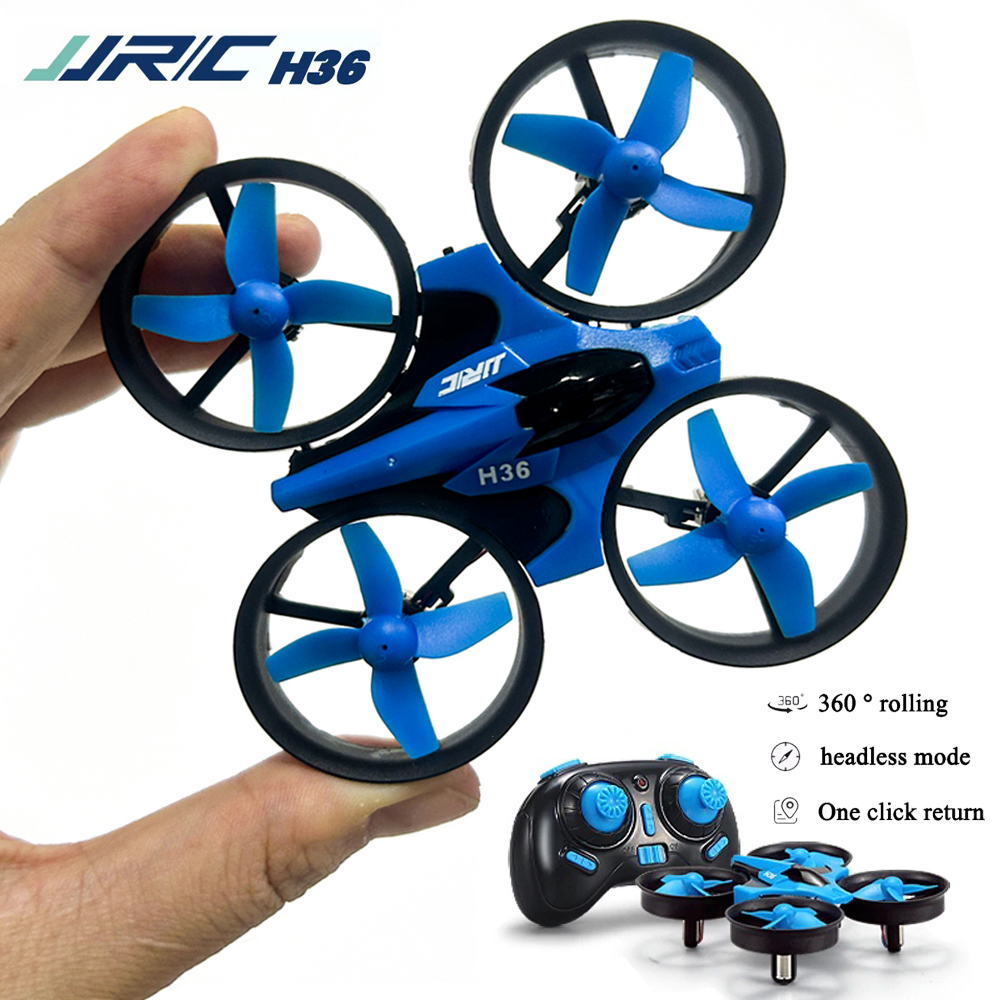JJRC H36 Mini Drone 4Ch 6-Axis 3 Batteries Headless Mode Helicopter 360° Flip One-Button Return Rc Quadcopter Toys for Kids Gift