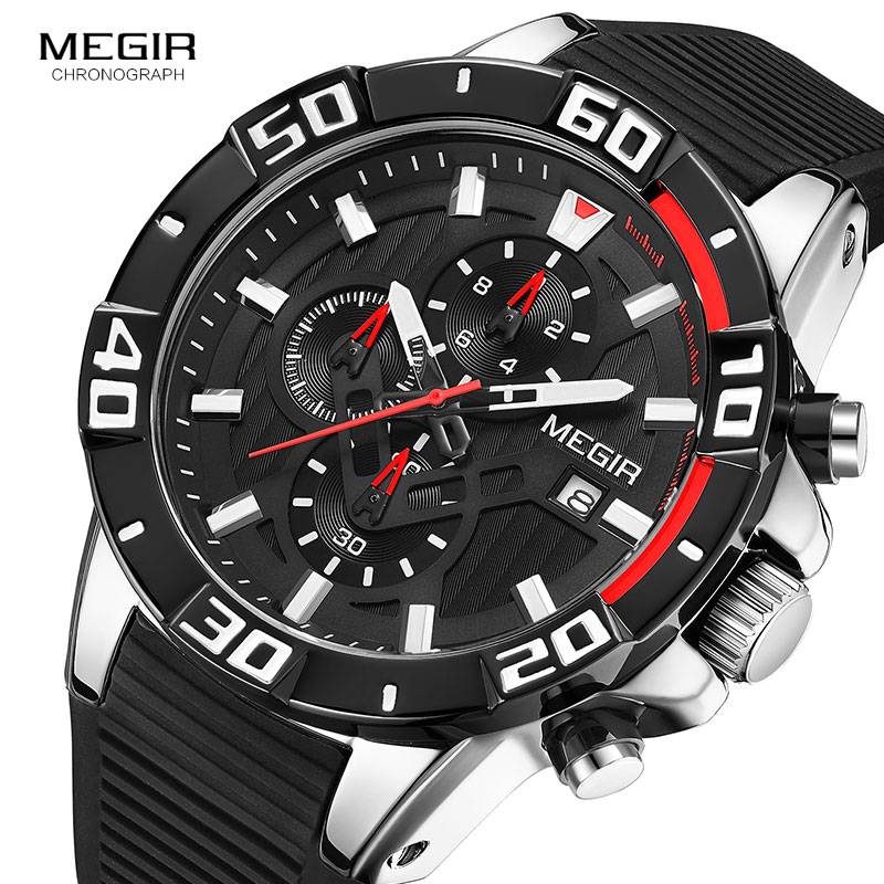 MEGIR Fashion Quartz Watch Men Luxury Military Sport Wristwatch Chronograph Waterproof Relogio Masculino Top Brand Clock 2121