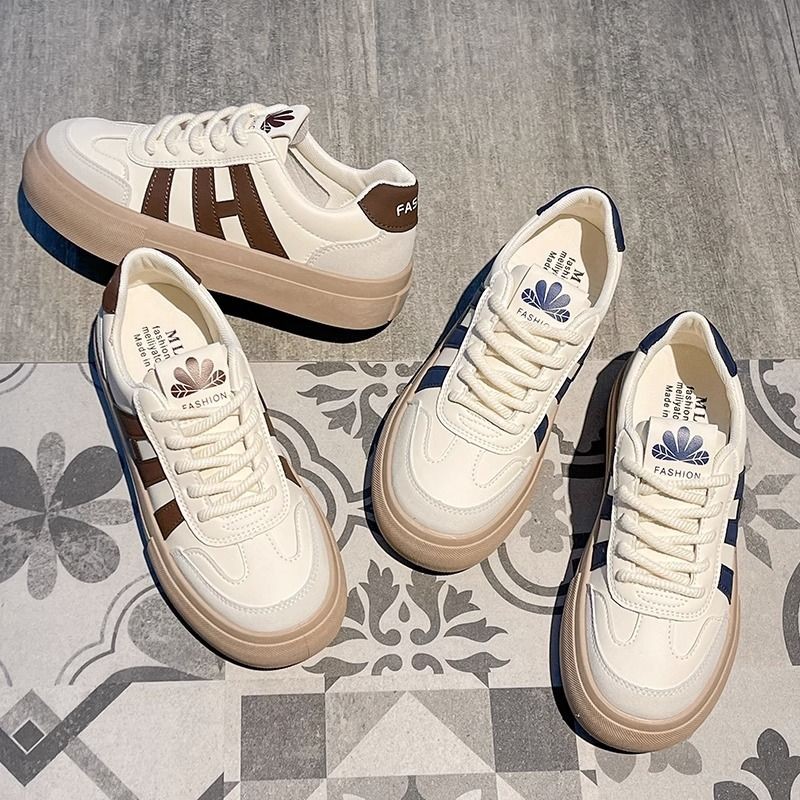 Women's Vulcanize Shoes Design Round Toe Lace Up Sports Casual Women's Sneaker Shoes Comfortable flat shoes zapatos de mujer