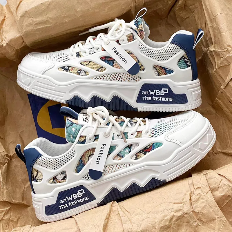 2025 Luxury Men's Vulcanized Shoes Summer Casual Sneaker for Men Outdoor Running Platform Designer Skateboard Tenis Masculino