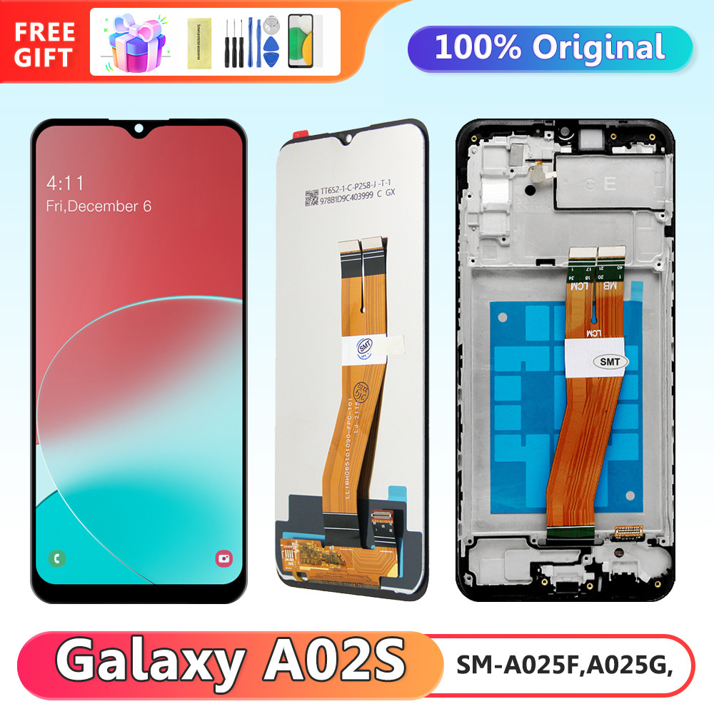6.5'' A02S Screen Replacement, for Samsung Galaxy A02s A025 A025F A025G Lcd Display Digital Touch Screen With Frame Assembly