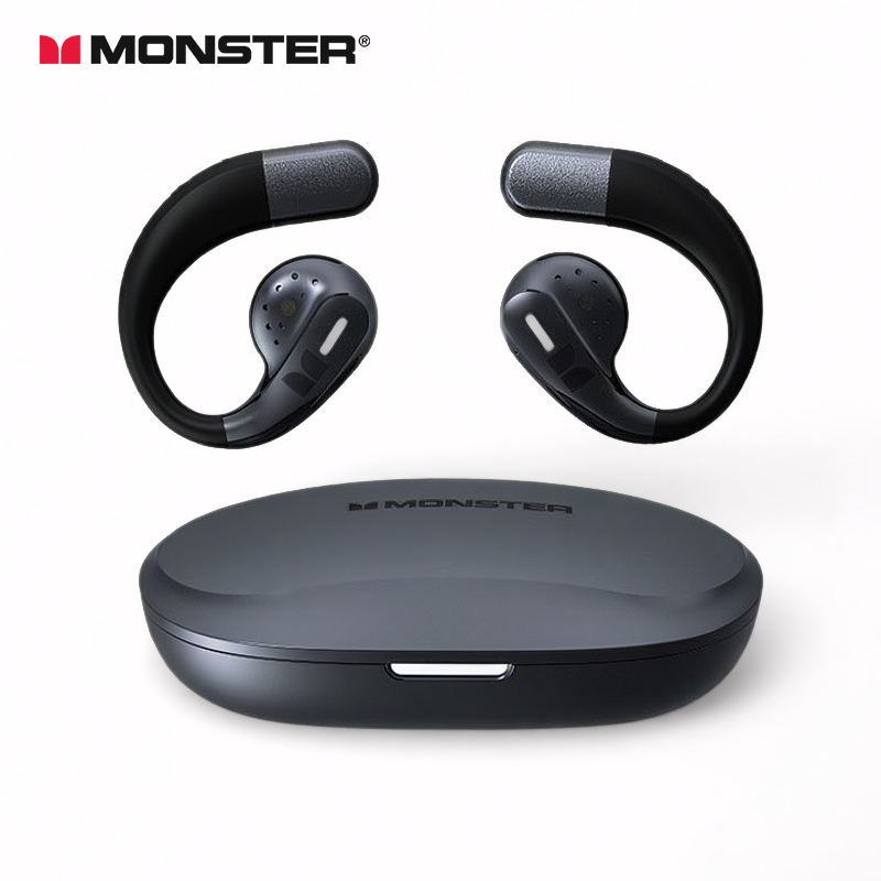Monster AuraFit X02 Open Ear Bluetooth 5.4 Earphones 360° Stereo Sound Air Conduction Headphones OWS Bluetooth Ear Hook Ear Buds