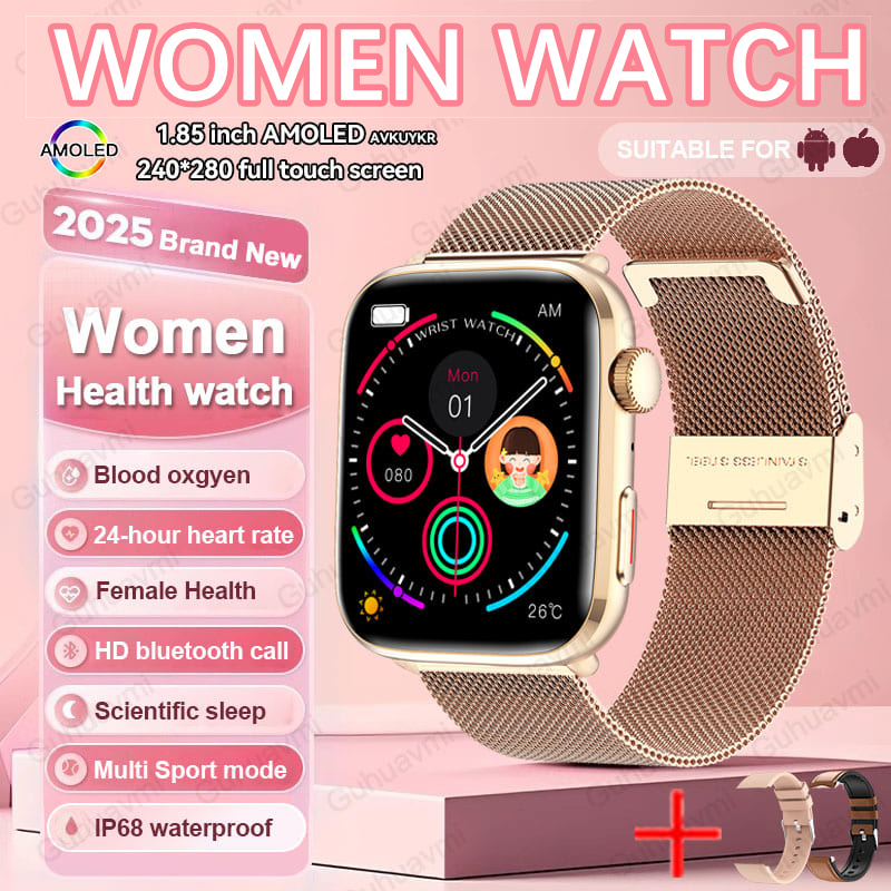 2025 New For Xiaomi Women AI Smart Diagnosis Smart Watch HRV+PPG Blood Pressure Blood oxygen Health monitor IP68 NFC Smartwatchs