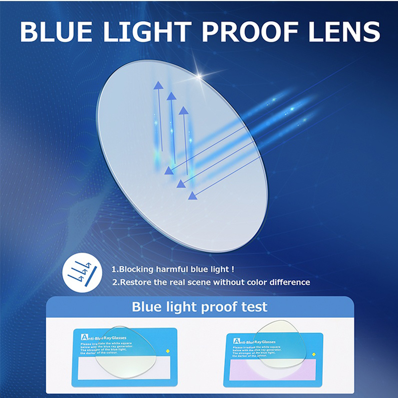 VCKA Anti-Blue Photochromic Myopia Glasses Women Men TR90 Frames Custom Prescription Computer Eyewear   -0.5 TO -10