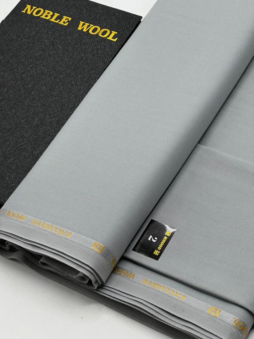 Noble Wool Men's Suit Fabric - Grey