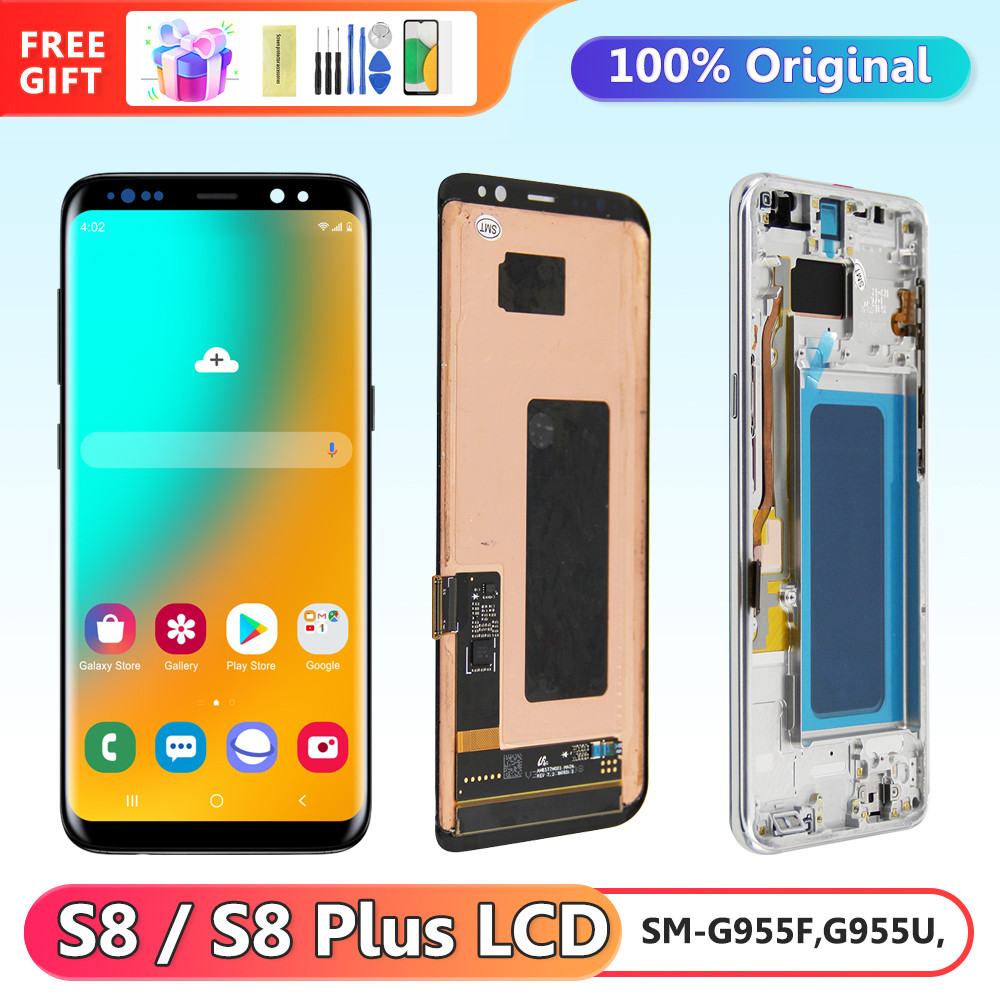 Original Display for Samsung Galaxy S8 Plus/ S8+ G955 G955F Lcd Display Touch Screen Digitizer Assembly for Samsung Galaxy S8