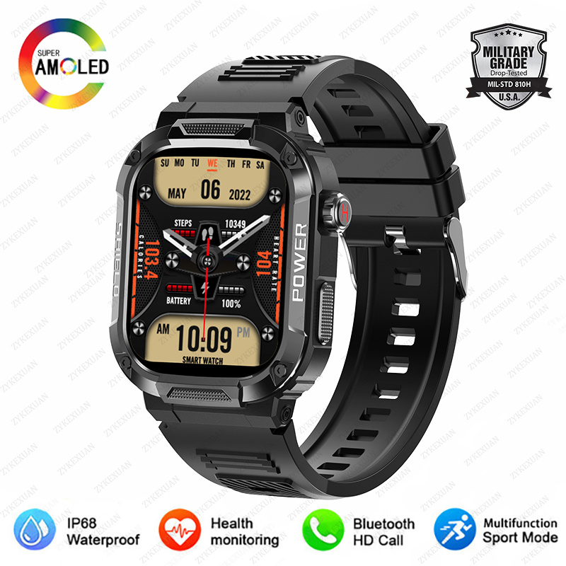 2025 New For Xiaomi Military Smart Watch Men Waterproof Outdoor Sports Fitness Tracker Health Monitor 2.10" BT Call Smartwatch