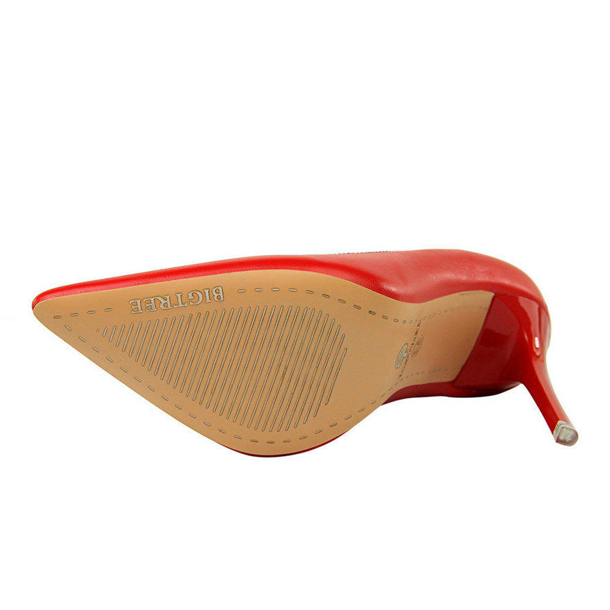 Soft Leather Concise High Heels 7.5/10.5cm Shoes Fashion Women Pumps Pointed Toe Slip On Candy Colors Office Woman Wedding Shoes