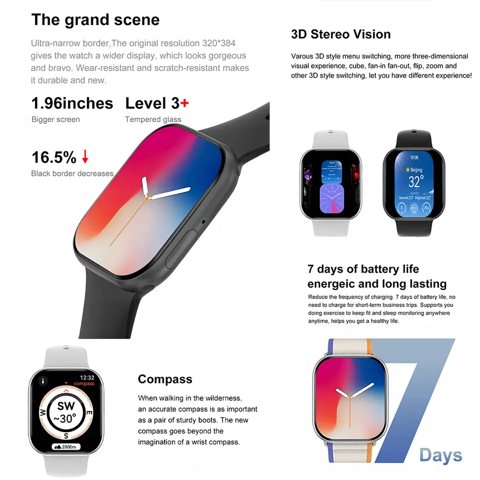 2025 GPS Smart Watch Women Series 10 Screen Bluetooth Call Heart Rate Blood Pressure Men Smartwatch for Apple Watch IWO Watch 10