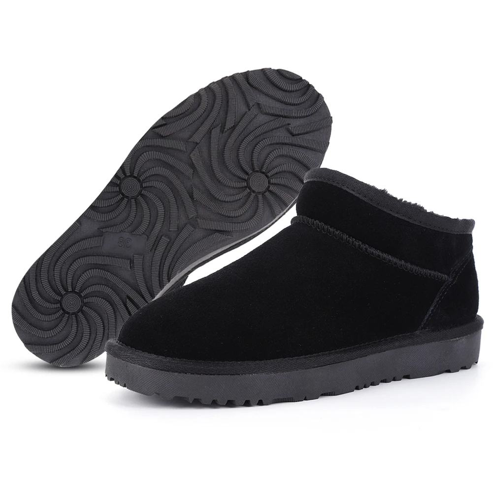 Women Snow Boots Warm Winter Booties Anti-Slip Slip On Short Boots Comfort Ankle Boots Faux Fur Lining Boots for Hiking