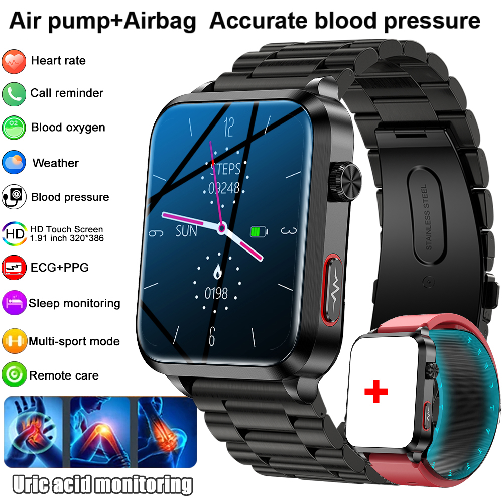 For huawei 2025 New Smart Watch air Pump ECG True Accurately Blood Pressure Airbag health watch Uric Acid Blood Lipids watch men