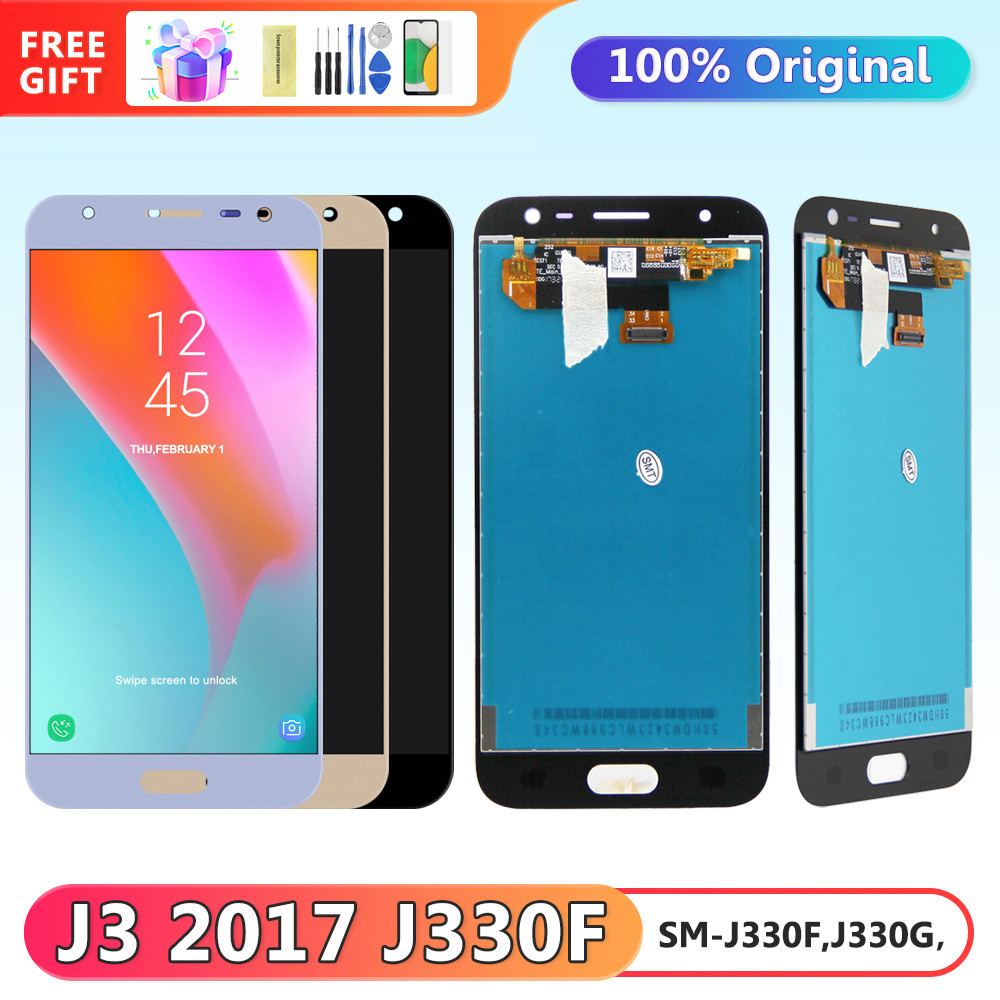 5.0'' Original J330 Display Screen, for Samsung Galaxy J3 2017 J330 J330F J327F Lcd Display Digital Touch Screen Replacement
