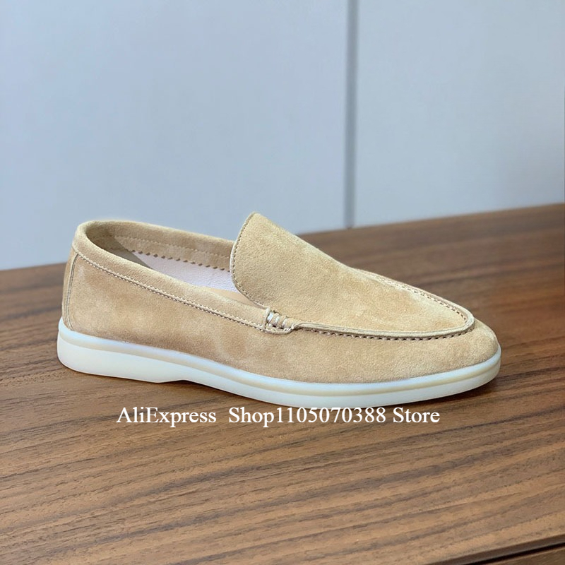 large size 35-51 highquality all Genuine leather walking men's loafers sheepskin Casual comfortable Sheep suede men's shoes