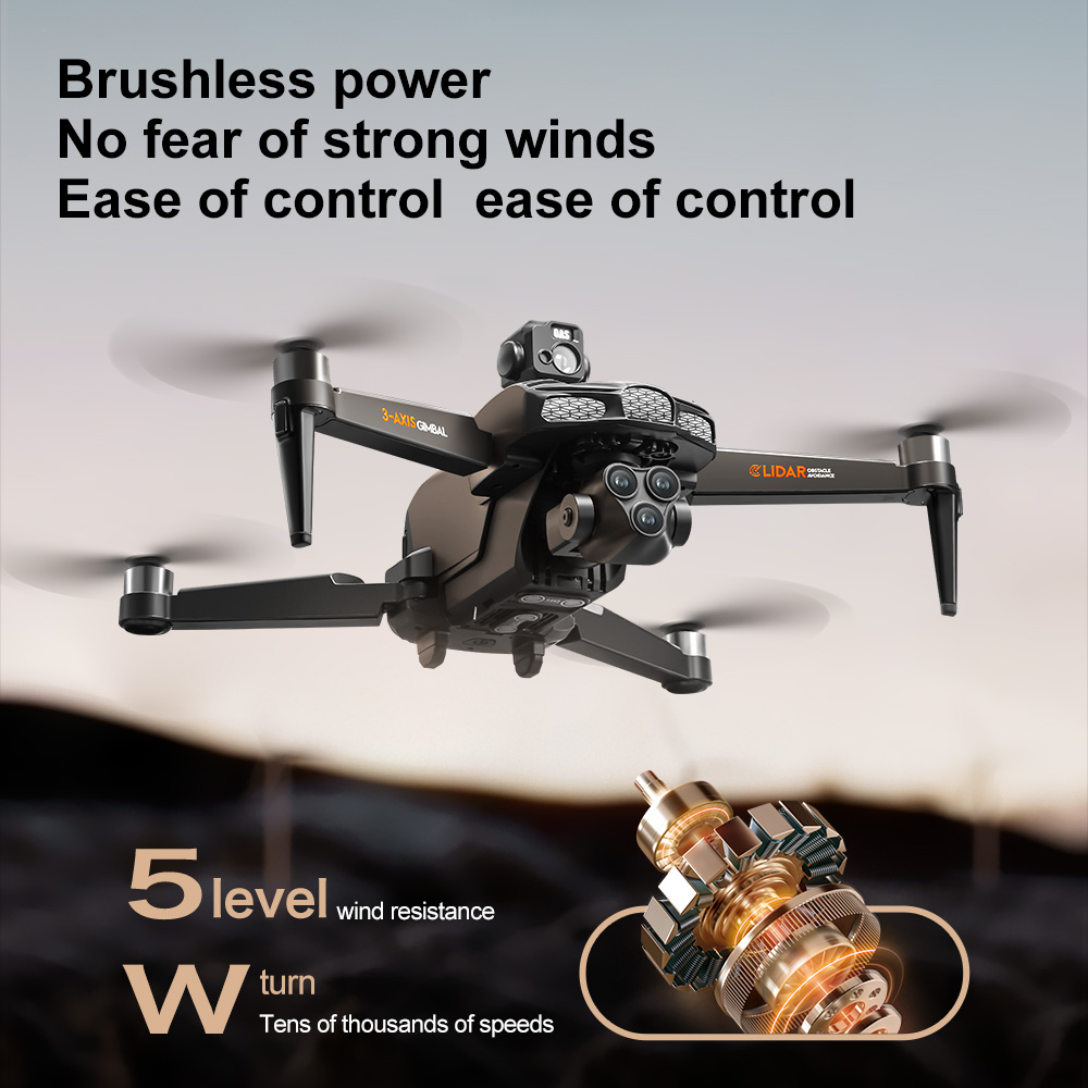 V668 GPS Drone 8K Professional 3-Axis PTZ HD Three Camera 5G WIFI FPV Dron Obstacle Avoidance Brushless Motor RC Quadcopter Toys