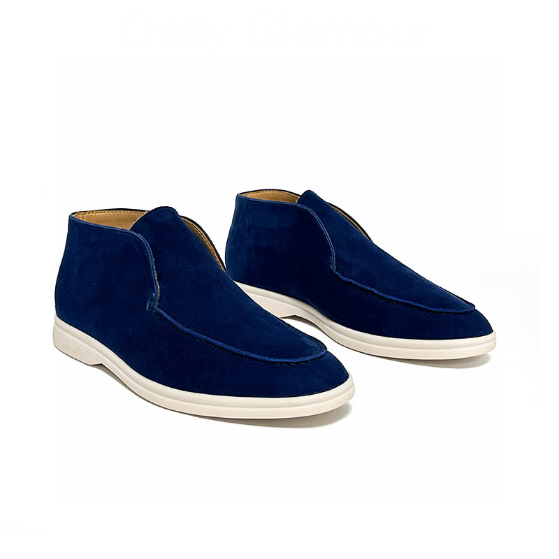 Loafers Men's Shoe Stitching Women None Adult Cow Suede Rubber Leather Casual Shoes Sneaker Best