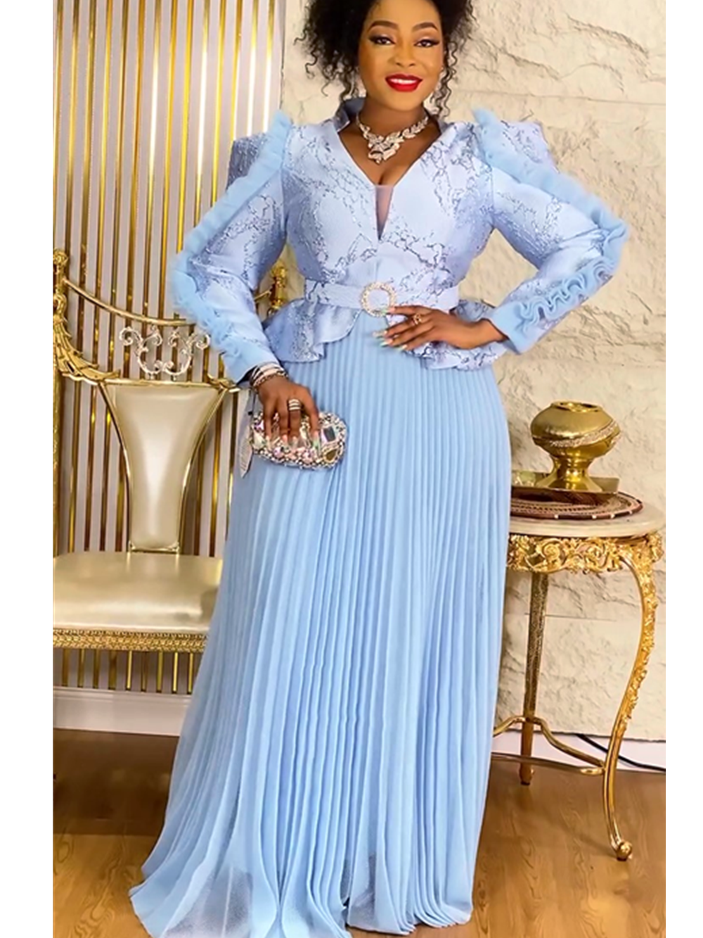 Plus Size African Party Dresses for Women Autumn Fashion Dashiki Ankara Wedding Evening Gown Elegant Turkey Muslim Maxi Dress