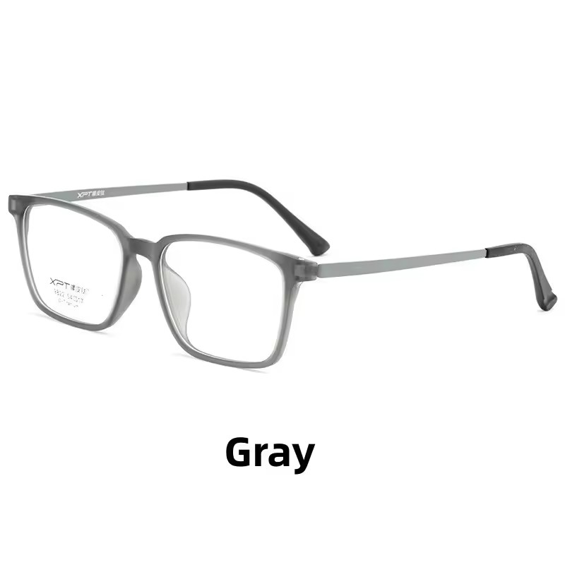 Fashion Eyewear Retro Square Titanium TR90 Large Size Eyeglasses Frame Men Women Anti Blue Light Anti Radiation Glasses 9822