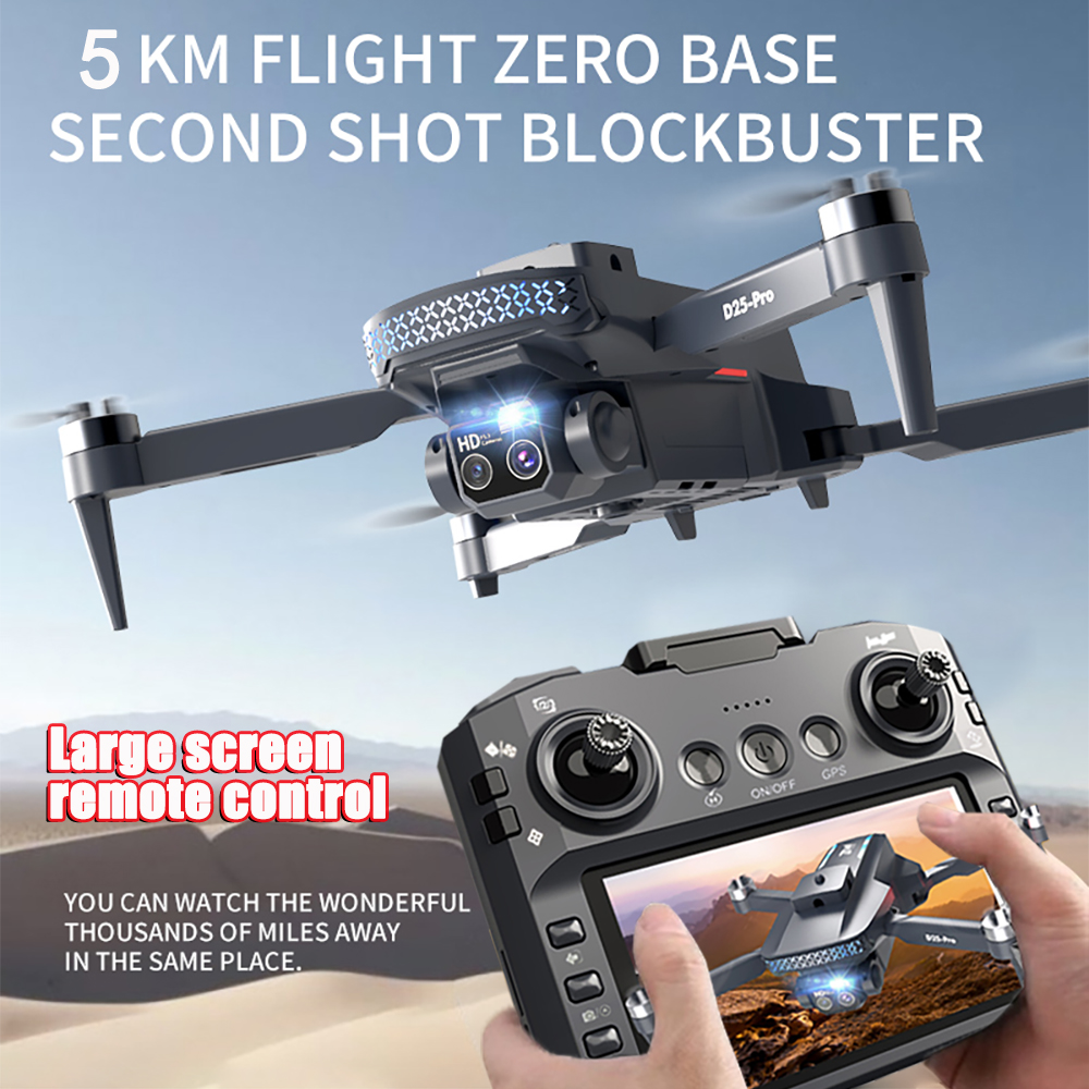 New Drone 8K Professional GPS HD Camera Drones 5G WIFI FPV Video 4k UAV 4.5 Inch Large Screen Remote Control RC Dron D25 PRO MAX