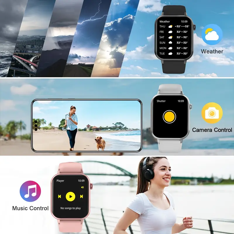 KESHUYOU 2025 New Smart Watch Bluetooth Talk Heart Rate Monitor Sports Health IP68 Waterproof Men Women smartwatch Holiday Gifts