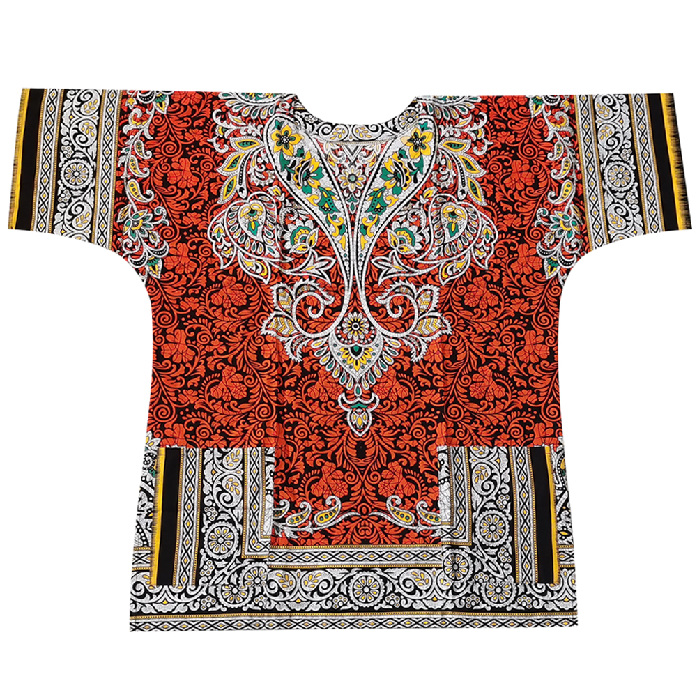(Fast shipping) New fashion design african traditional printed 100% cotton Dashiki T-shirts for unisex (MADE IN THAILAND)
