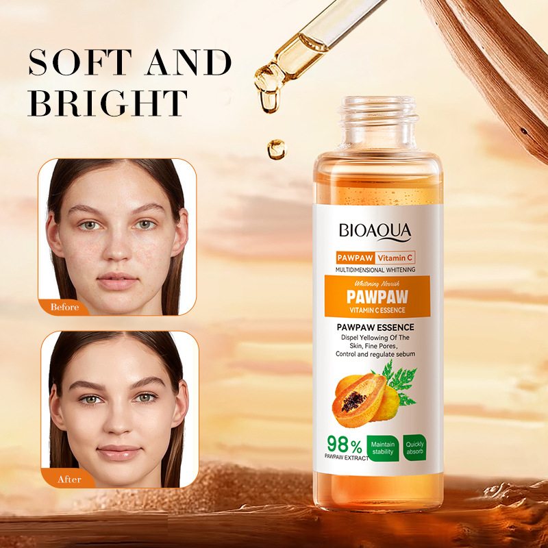 Papaya VC Brightening Serum Improve Dullness Remove Dark Spots Effective Whiten Freckle Product Moisturize Face Skin Care Beauty