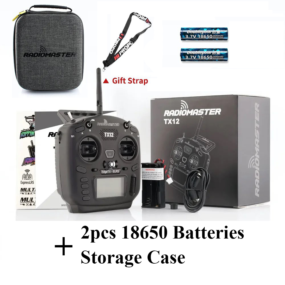 RadioMaster TX12 MKII ELRS EdgeTX OpenTX FCC LBT M2 16CH Hall Gimbals Multi-Module Compatible Radio Control Transmitter