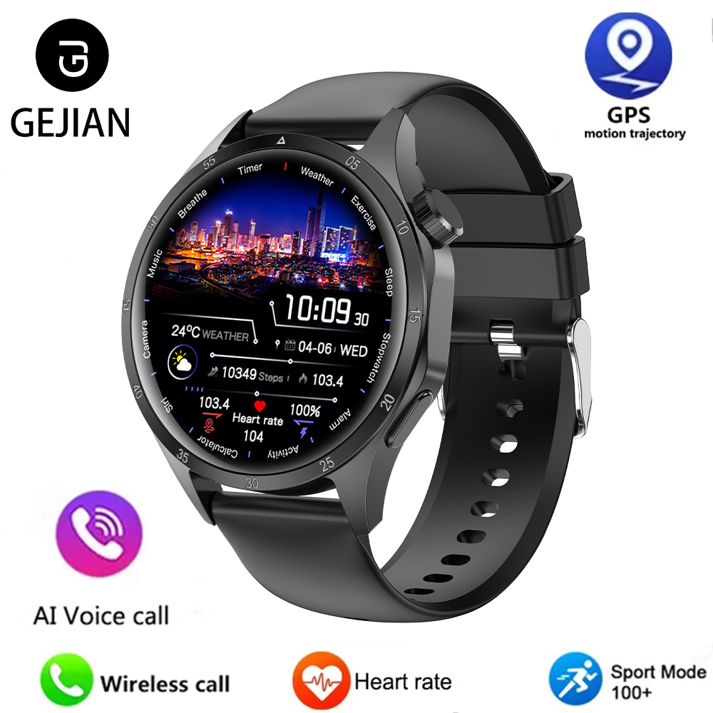 2025 New Men GPS Smart Watch 360 * 360 AMOLED Screen Bluetooth Call NFC Heart Rate Monitoring IP68 Waterproof SmartWatch for Men