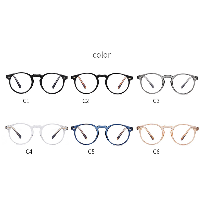 GSBJXZ TR90 Blue Light Blocker Round Nearsighted Eyeglasses Women Men Student Optical Glasses Prescription 0 -0.5 -0.75 To -6.0