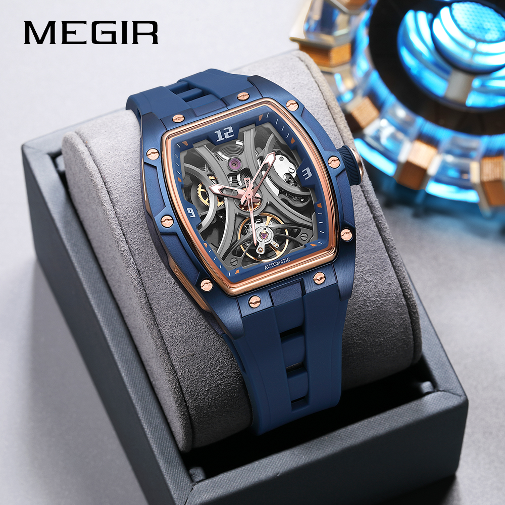 MEGIR Men Mechanical Watch Top Brand Luxury Automatic Watch Business Waterproof Luminous Watch for Men
