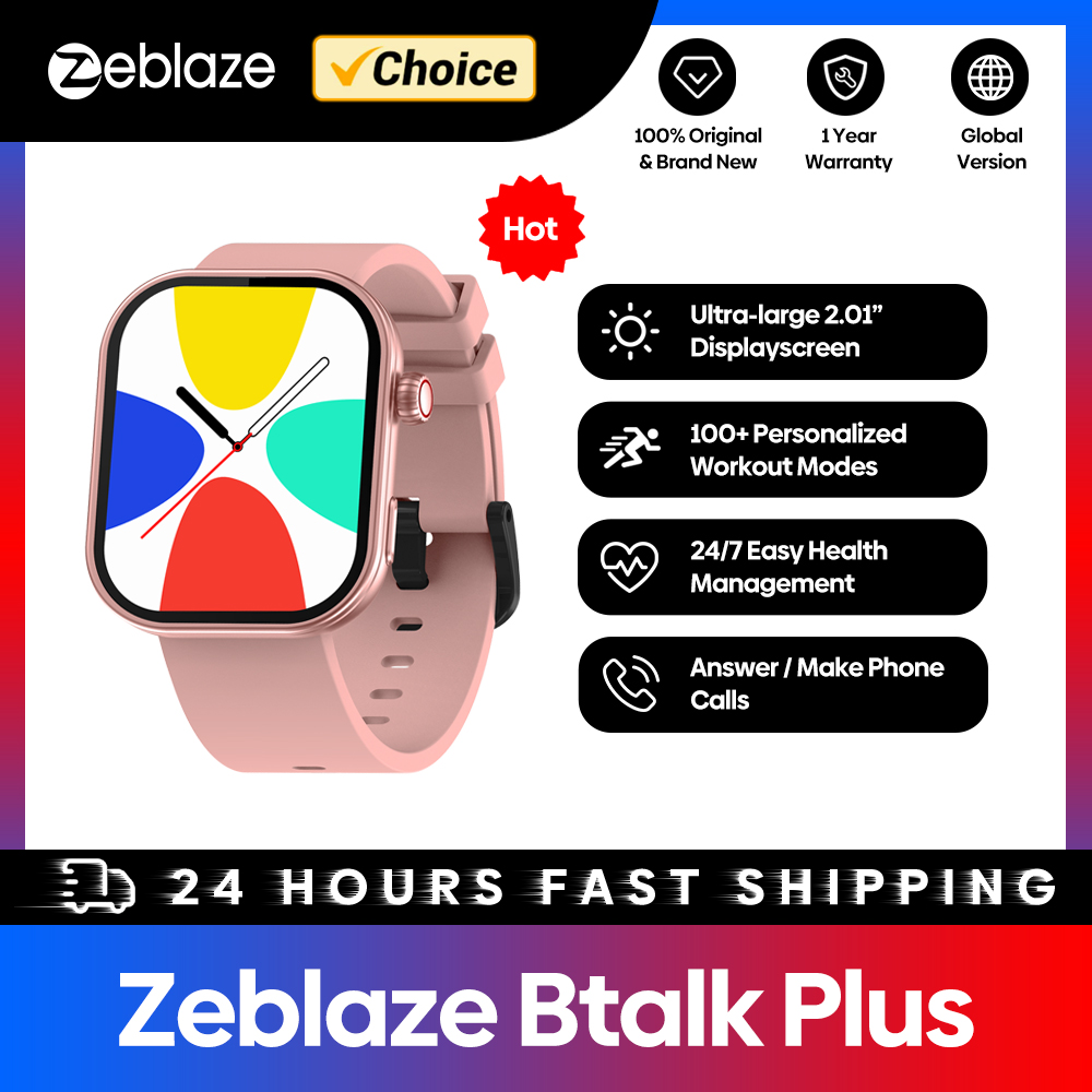 Zeblaze Btalk Plus Voice Calling Smartwatch 2.03'' HD Color Display 100+ Sports Modes Fitness Tracking Smart Watch for Men Women