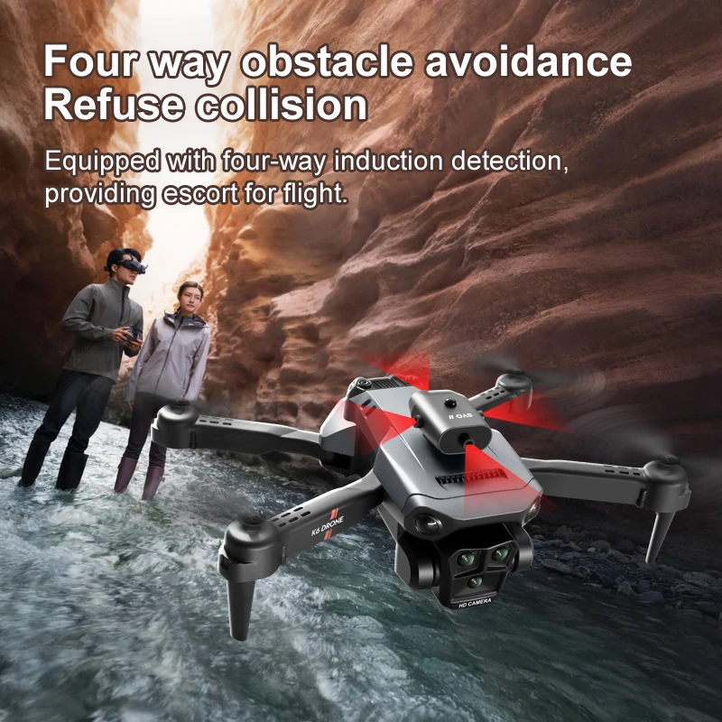 K6 Max Drone 8K GPS Professinal HD Three Cameras Wide Angle Optical Flow Four-way Obstacle Avoidance Quadcopter Toys