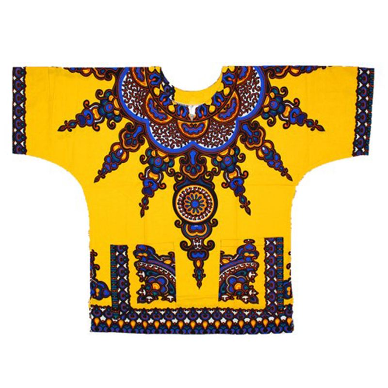 (Fast shipping) New fashion design african traditional printed 100% cotton Dashiki T-shirts for unisex (MADE IN THAILAND)