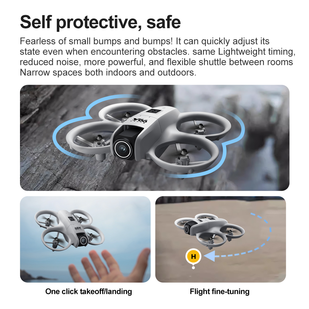 V66 Mini Drone For Xiaomi 8K  HD Camera WiFi Foldable Micro Aircraft Fixed Height Freestyle Quadcopter RC Helicopter Kids Toys