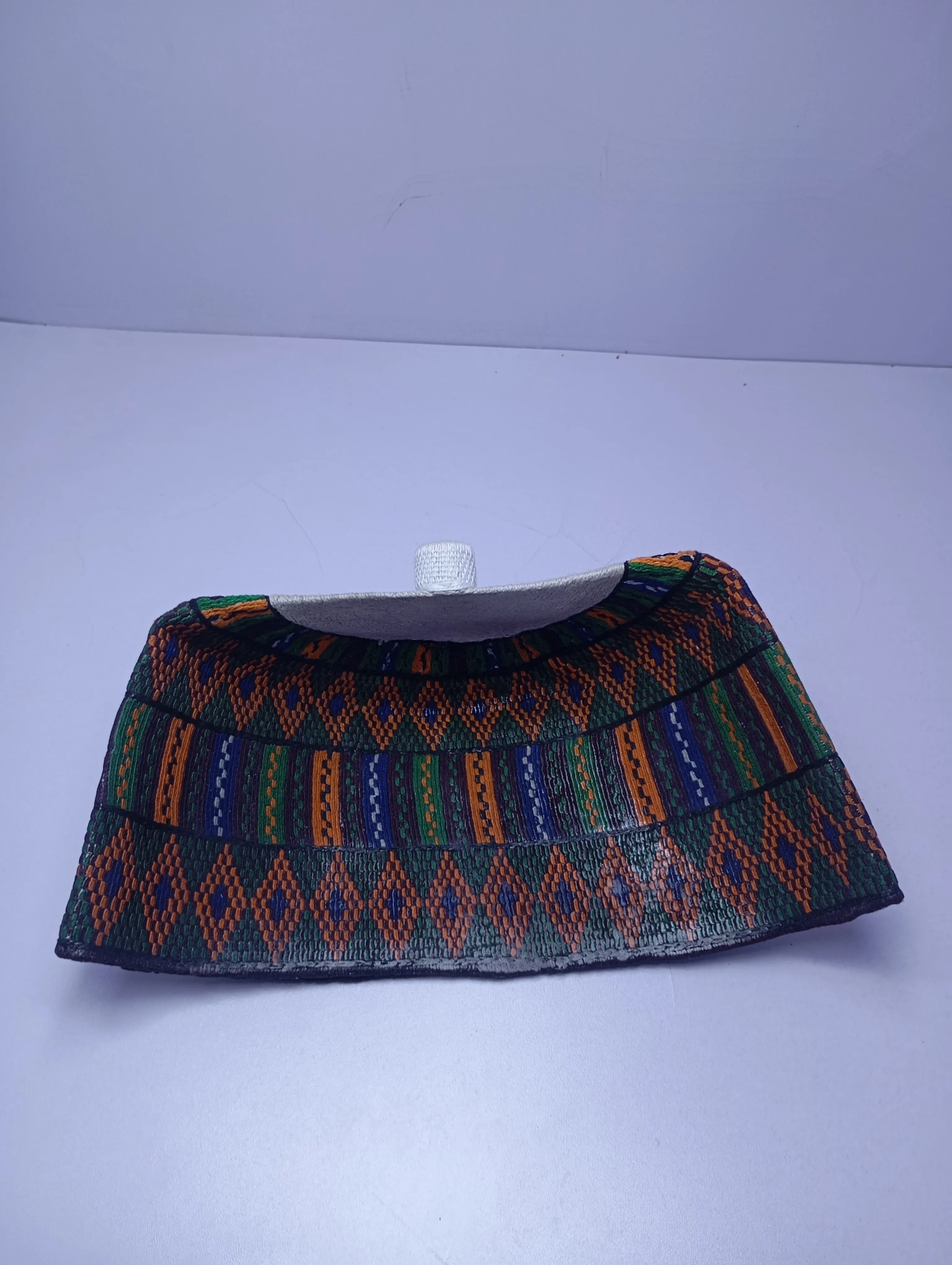 Original Handwoven Hausa Fulani Zawa Cap – Bangol Kindei Bama Style | Men’s Knitted Maiduguri Cap Sizeof 22.5 