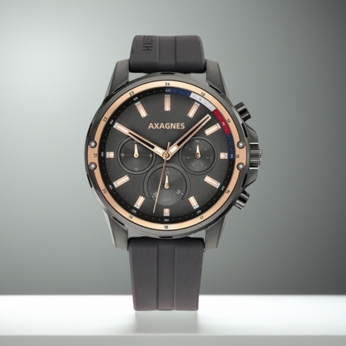 Original -TM- men's analog multifunctional quartz watch with stainless steel bracelet or silicone strap 1791788/1791936/1791937.