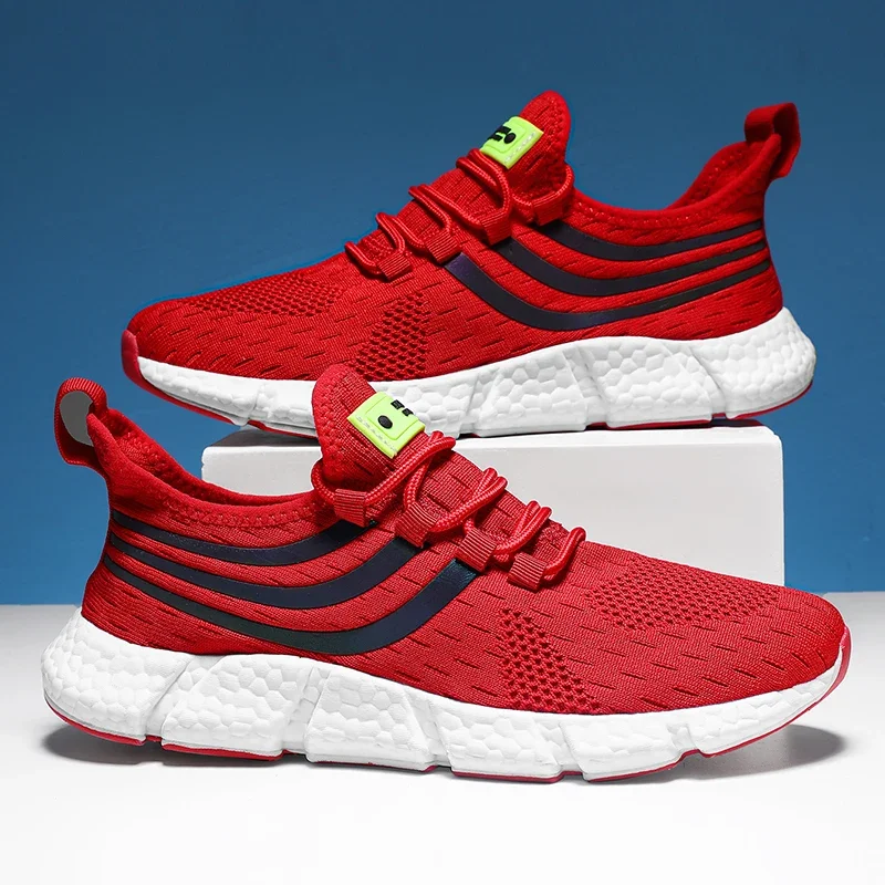 Men’s Sneakers Comfortable Breathable Platform Shoes Summer Man Running Shoes Breathable Comfortable Fashion Walking Sneakers