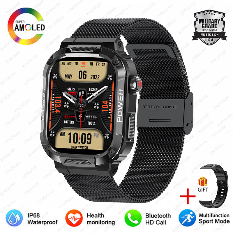 2025 New For Xiaomi Military Smart Watch Men Waterproof Outdoor Sports Fitness Tracker Health Monitor 2.10" BT Call Smartwatch