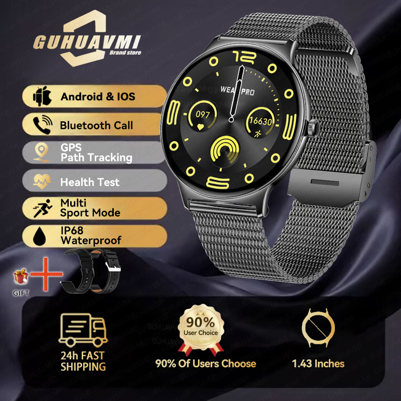 2025 New Smart Watch For Women Gift 1.43 Inch Full Touch Screen Sports Fitness Watches Bluetooth Calls Digital Smartwatch Ladies