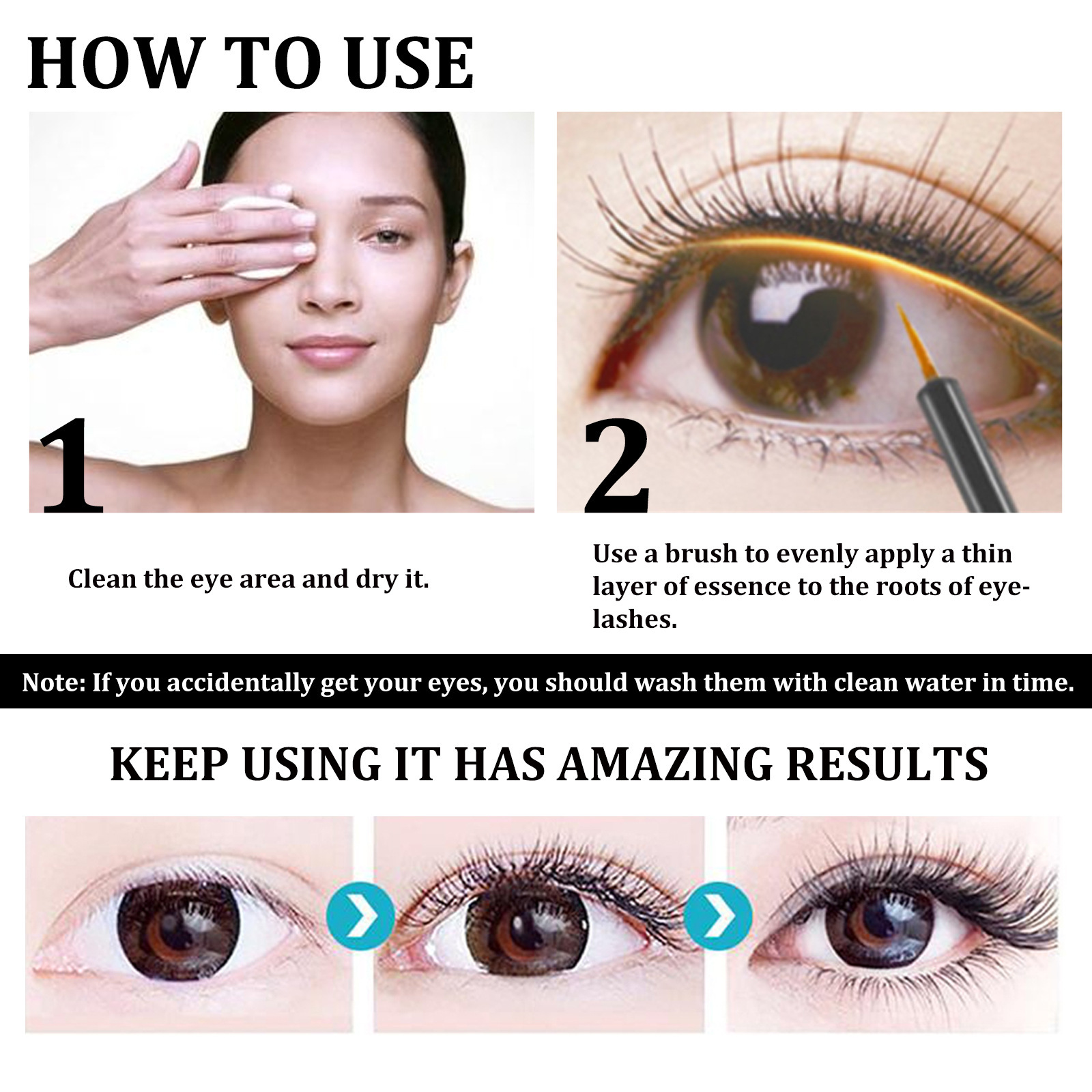 7-Day Eyelash Growth Serum Natural Eyelashes Enhancer Longer Thicker Curl Essence Liquid Lift Lashes Products Beauty and Health