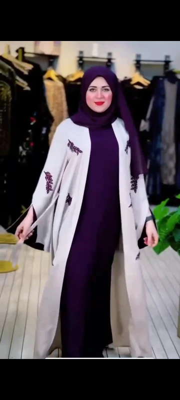 Luxury Floral Embroidered Contemporary Abaya