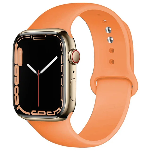 Silicone Band For Apple Watch strap 46mm 44mm 45mm 40mm 41mm 42-38mm 49mm sport bracelet iwatch series 11 10 9 8 7 6 5 SE Ultra3