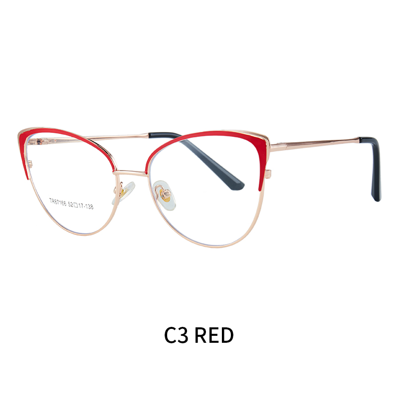 JMISUS Fashion Cateye Prescription Glasses Myopia Eyewear Metal Optical Eyeglasses for Women Anti Blue Light/Photochromic
