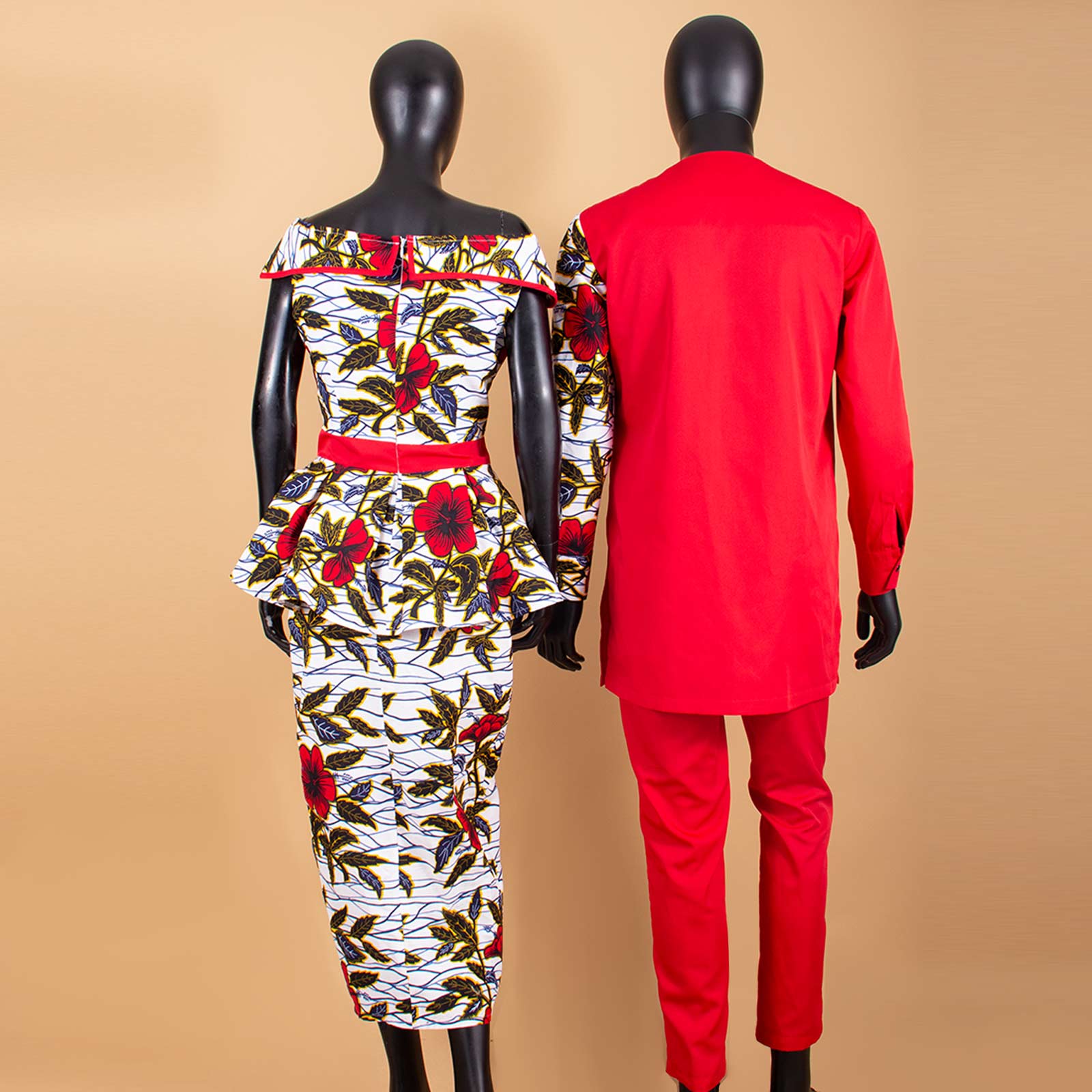 Matching Couple Outfits Men Shirts and Pants Sets Dashiki African Dresses for Women Top and Split Skirts for Wedding Y23C006