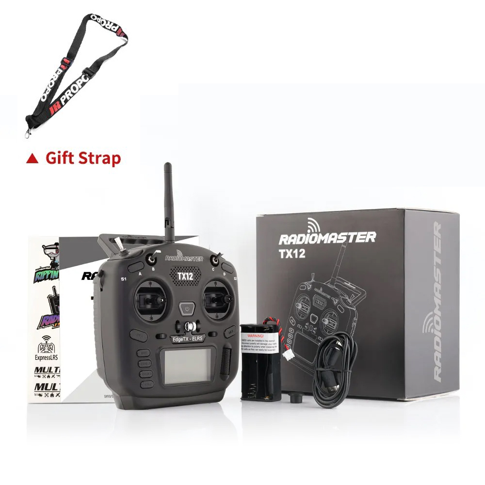RadioMaster TX12 MKII ELRS EdgeTX OpenTX FCC LBT M2 16CH Hall Gimbals Multi-Module Compatible Radio Control Transmitter