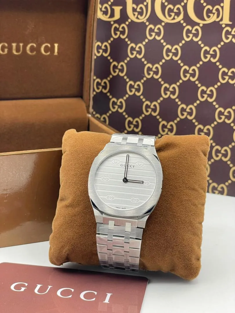 Gucci Men's Stainless Steel Watch with Iconic GG Dial
