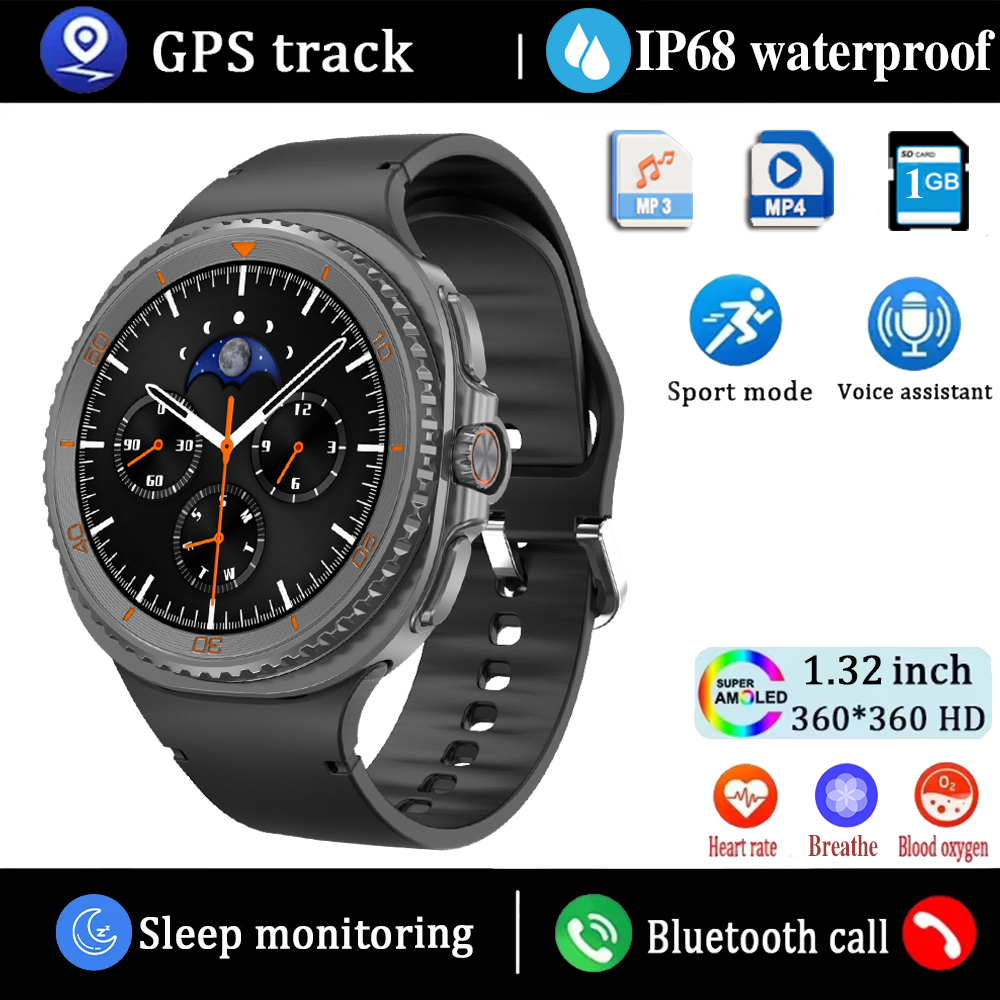 2025 New DT Watch 8 Ultra Smart Watch Men Memory Video GPS NFC 47mm AMOLED Fitness Sports Tracker Health Smartwatches Women