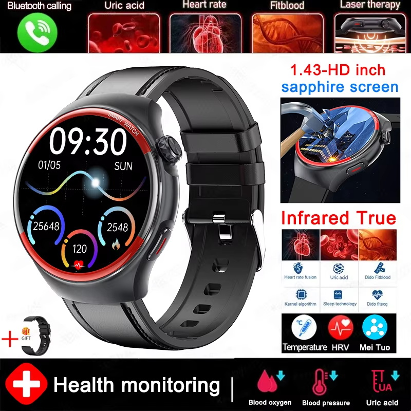 2025 For HUAWEI New High-Precision Laser Detection Smart Watch Men HRV Blood pressure Heart Rate NFC HD call Health Sports Watch