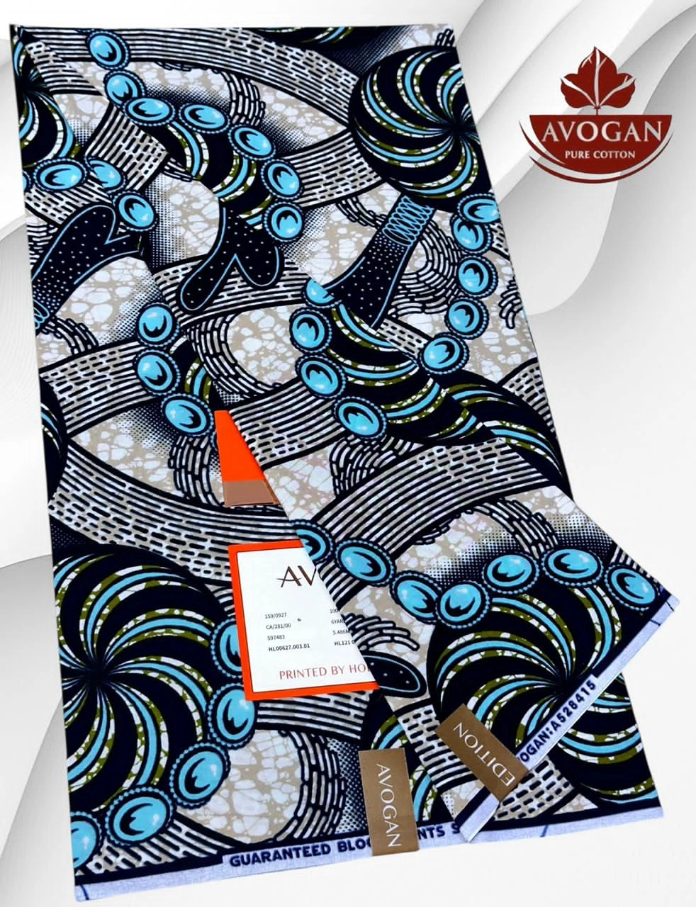 The Cotton King: Authentic Avogan Pure Cotton Veritable Block Prints – Premium Atamfa Turmi for Superior African Men & Women’s Garments