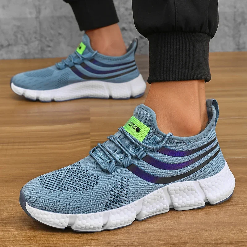 Men’s Sneakers Comfortable Breathable Platform Shoes Summer Man Running Shoes Breathable Comfortable Fashion Walking Sneakers