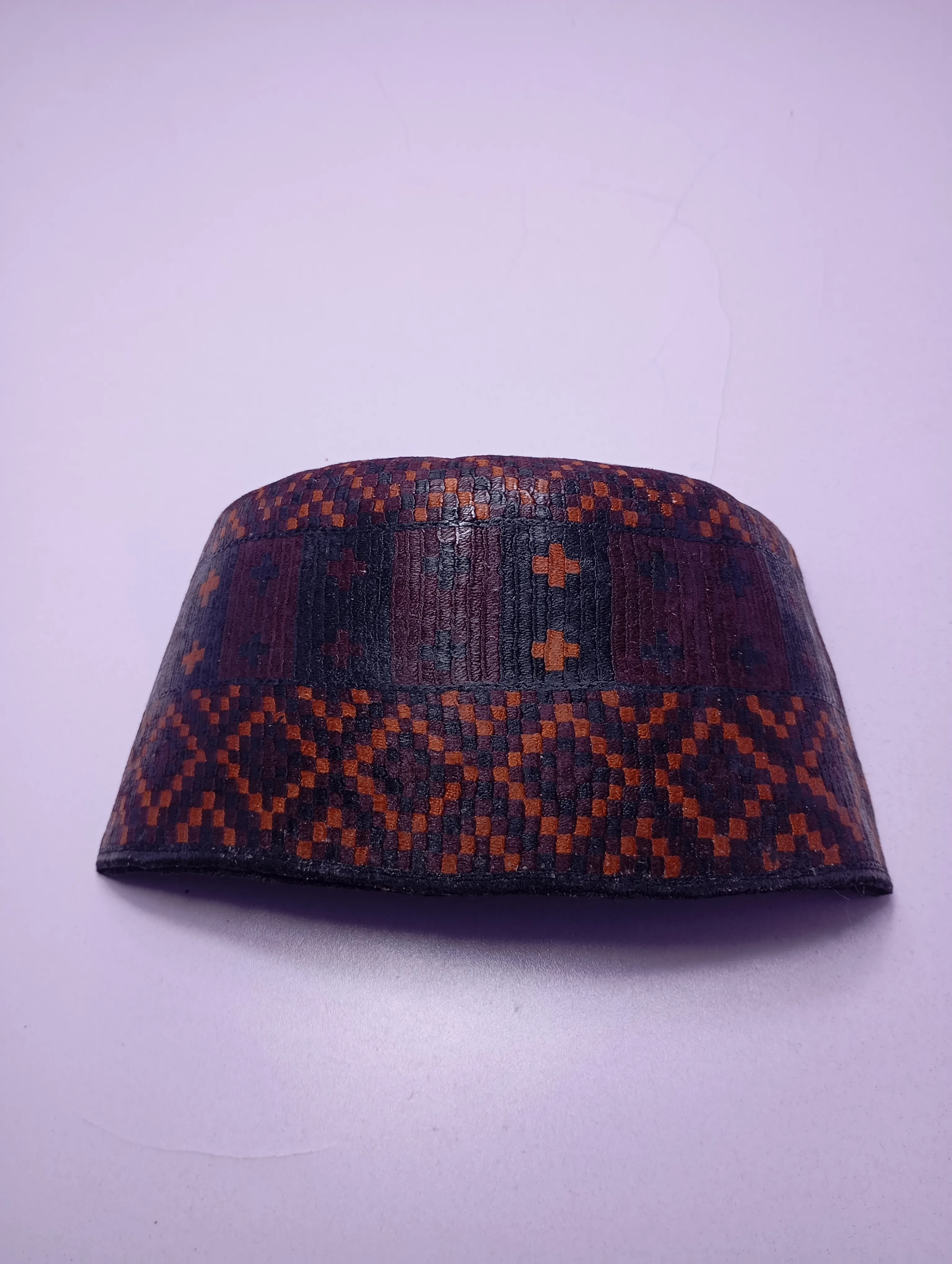 Original Handwoven Hausa Fulani Zawa Cap – Bangol Kindei Bama Style | Men’s Knitted Maiduguri Cap Sizeof 23 